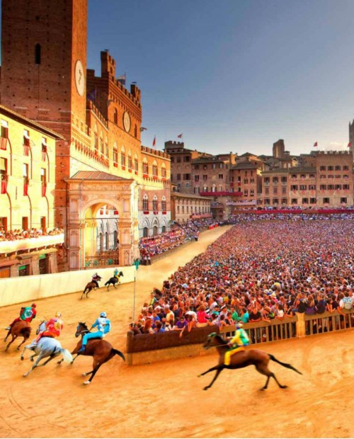 Palio di Siena e cena con vista su Piazza del Campo - 16 agosto Palio di Siena e cena con vista su Piazza del Campo - 16 agosto